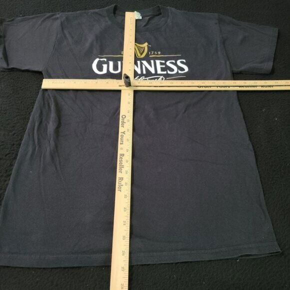 Delta Pro Weight Mens T-Shirt Black Size Medium Cotton Pullover Short Sleeve - Picture 3 of 12